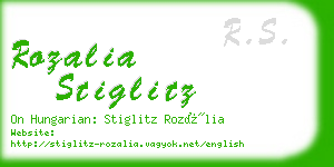 rozalia stiglitz business card